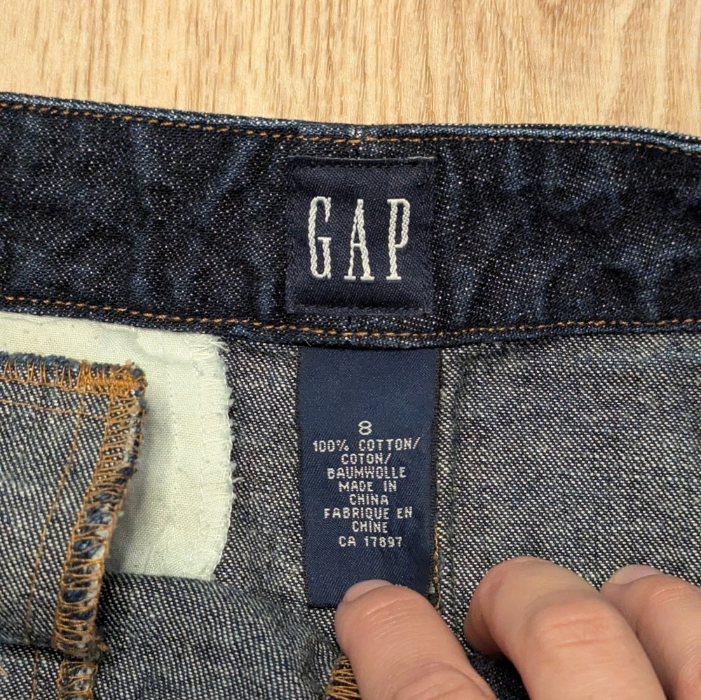 Vintage GAP Dark Blue Denim Pencil Skirt Size 8 - Picture 3 of 4